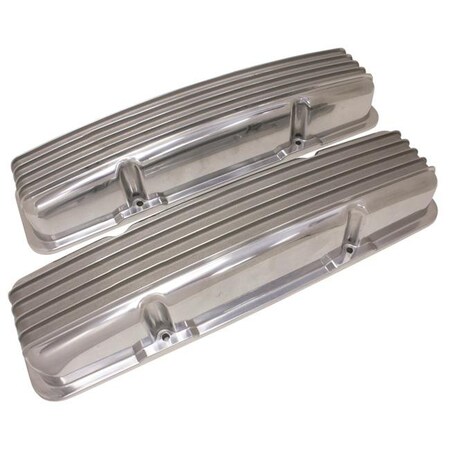 Cfr Performance CFR HZ-6031-3-H-POL Aluminum Chevy Sb 283-400 Short Valve Covers Full Finned - Polished without Hole HZ-6031-3-H-POL